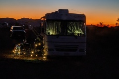 Rosa's rig - love those solar lights!